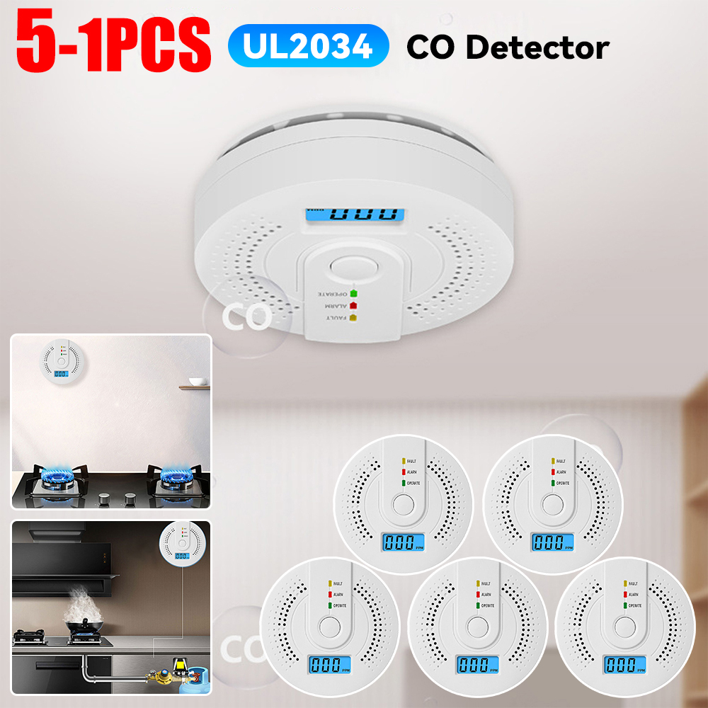 Smoke Leak Detector - Digital Carbon Monoxide Detector CO Alarm