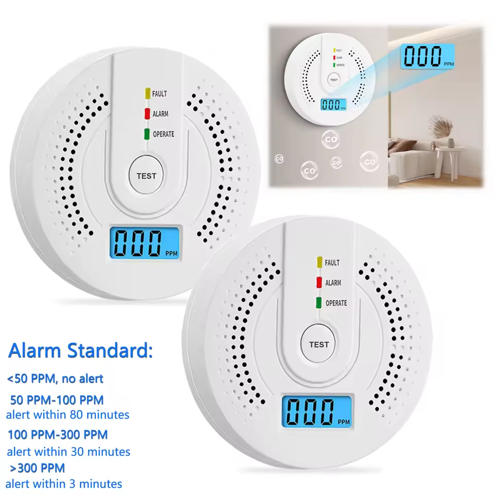 Smoke Leak Detector - Carbon Monoxide Detector CO Gas Monitor