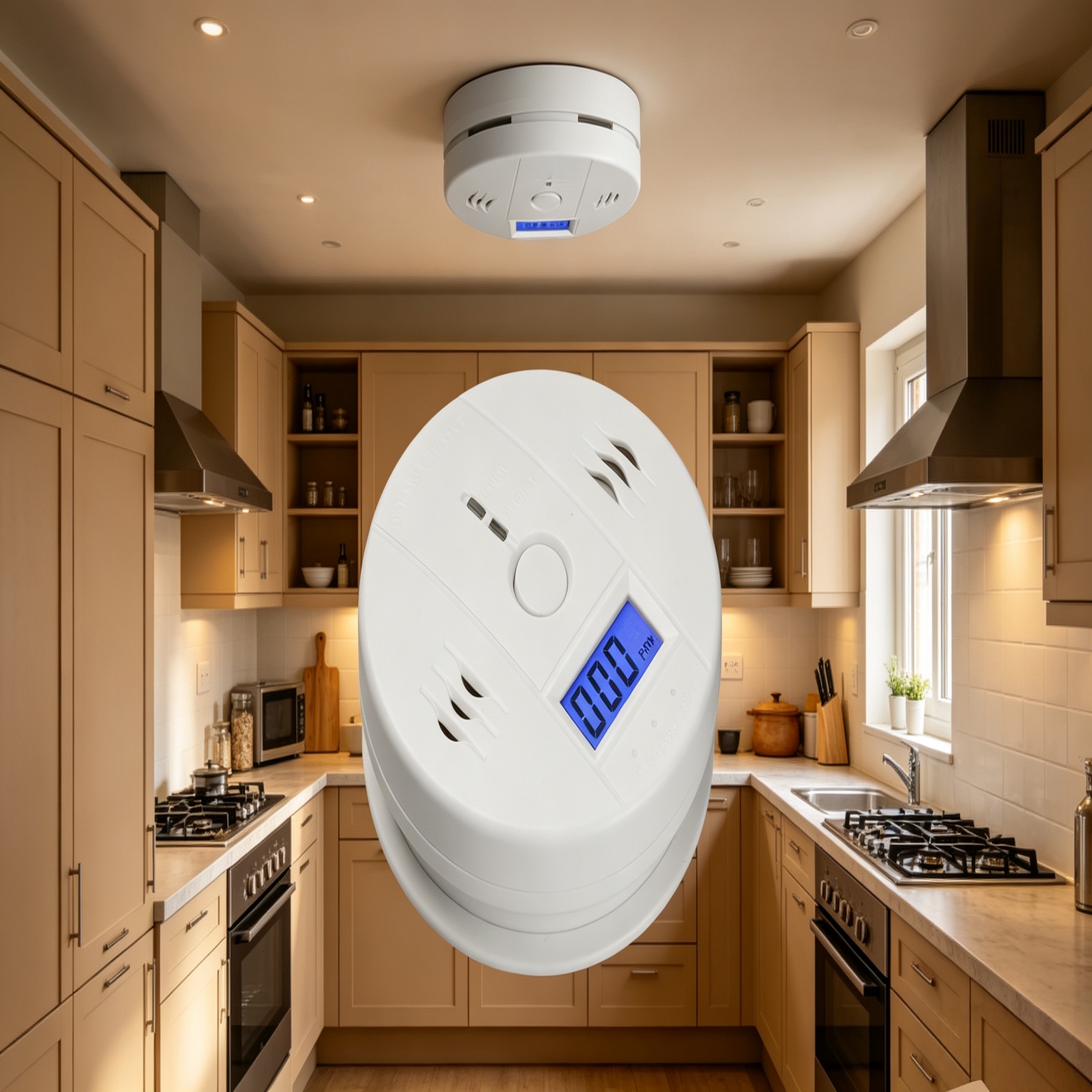 Smoke Leak Detector - Wall-Mounted Carbon Monoxide Alarm CO Detector
