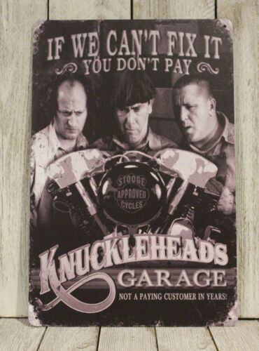 Knuckleheads Garage Tin Metal  - огляд і ціна Auto Repair Shop Signs