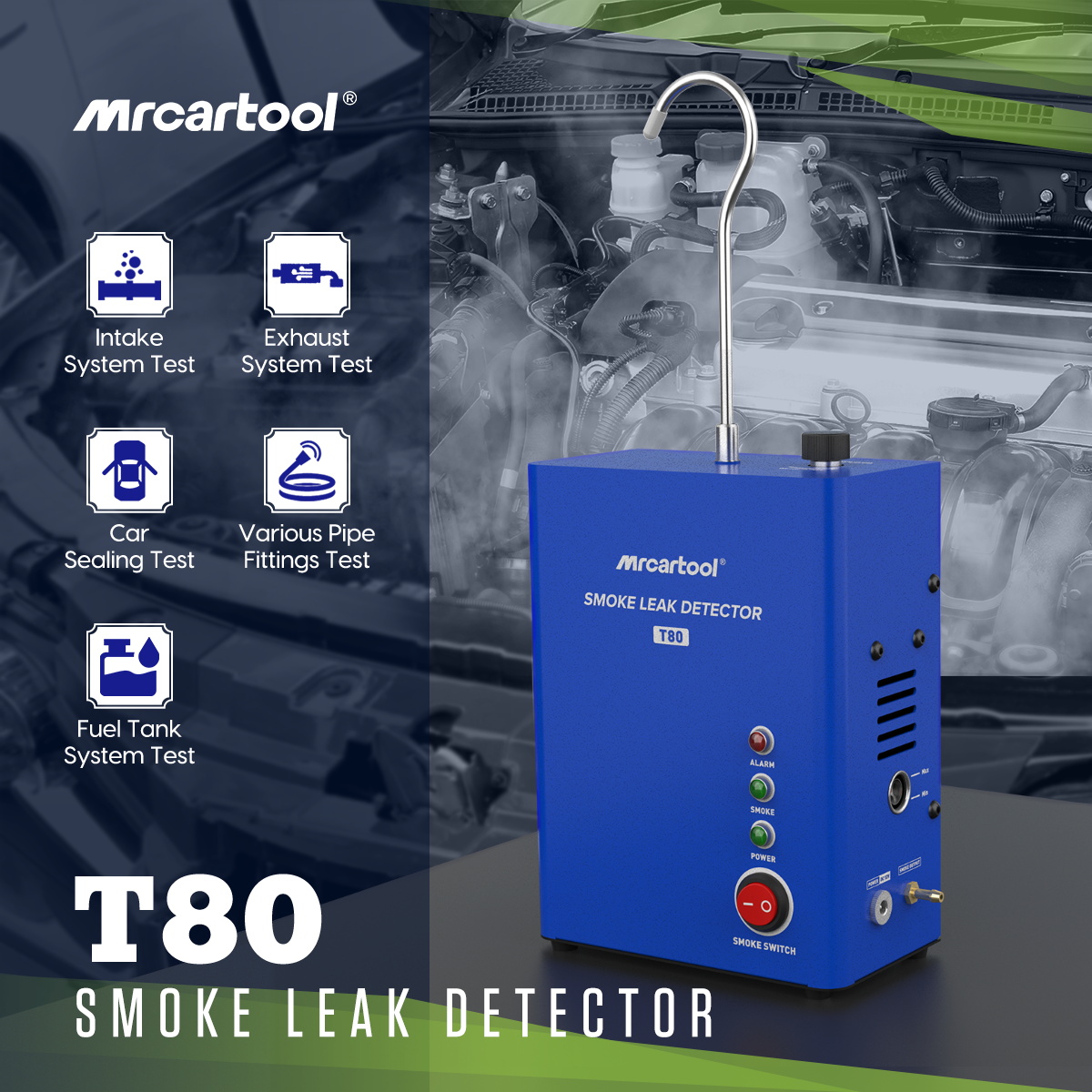 MR CARTOOL Car Smoke Leak Dete - огляд і ціна Smoke Leak Detector