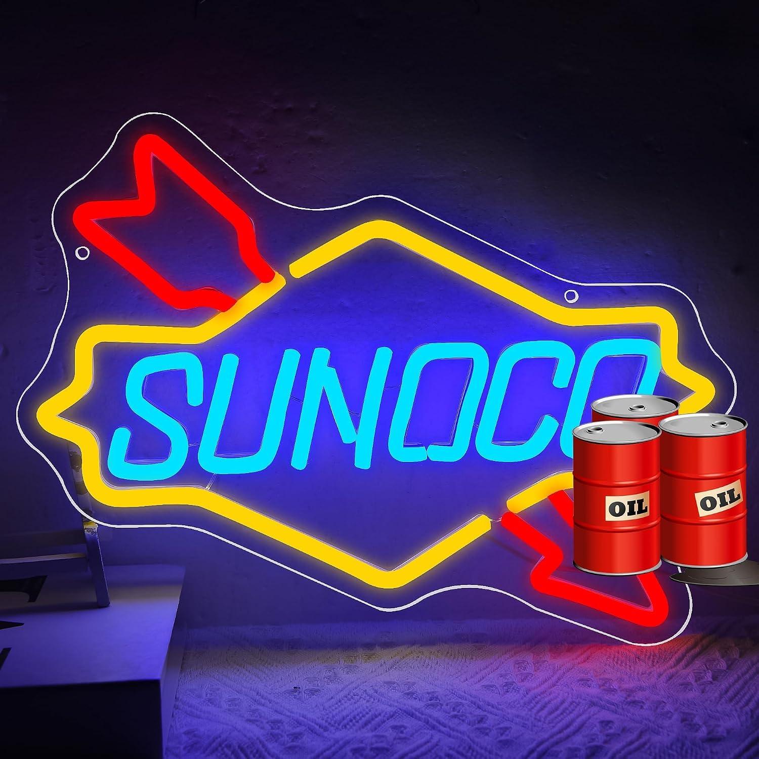 Gas Station Neon Sign Oil USB  - огляд і ціна Auto Repair Shop Signs